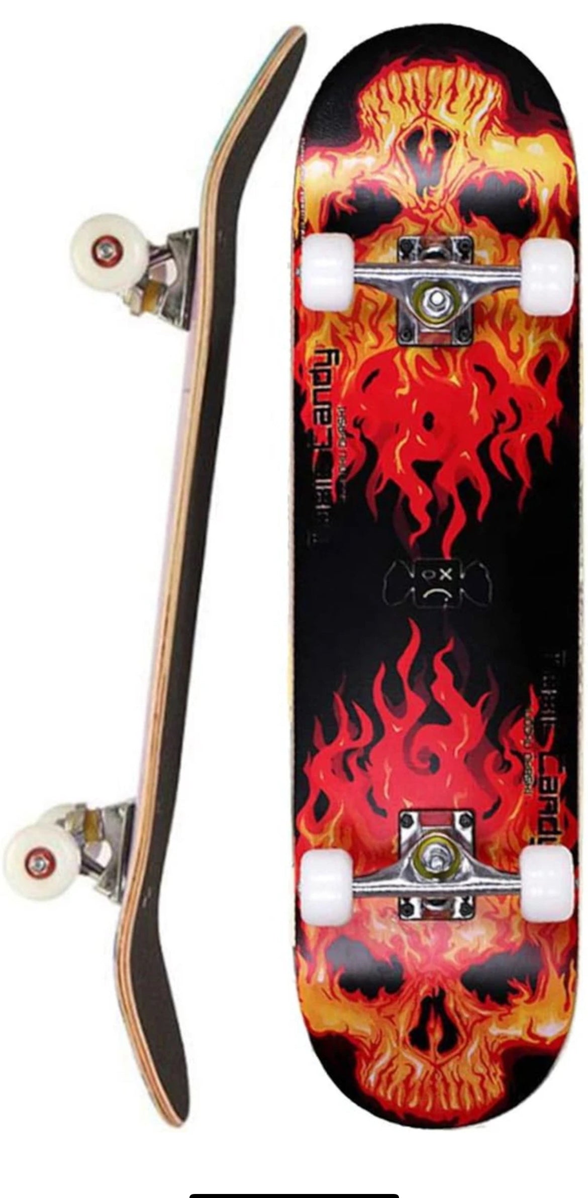 Jugendliche Skateboard Komplettboard 79x20cm Kanadischer Ahorn mit ABEC-7 Feuer