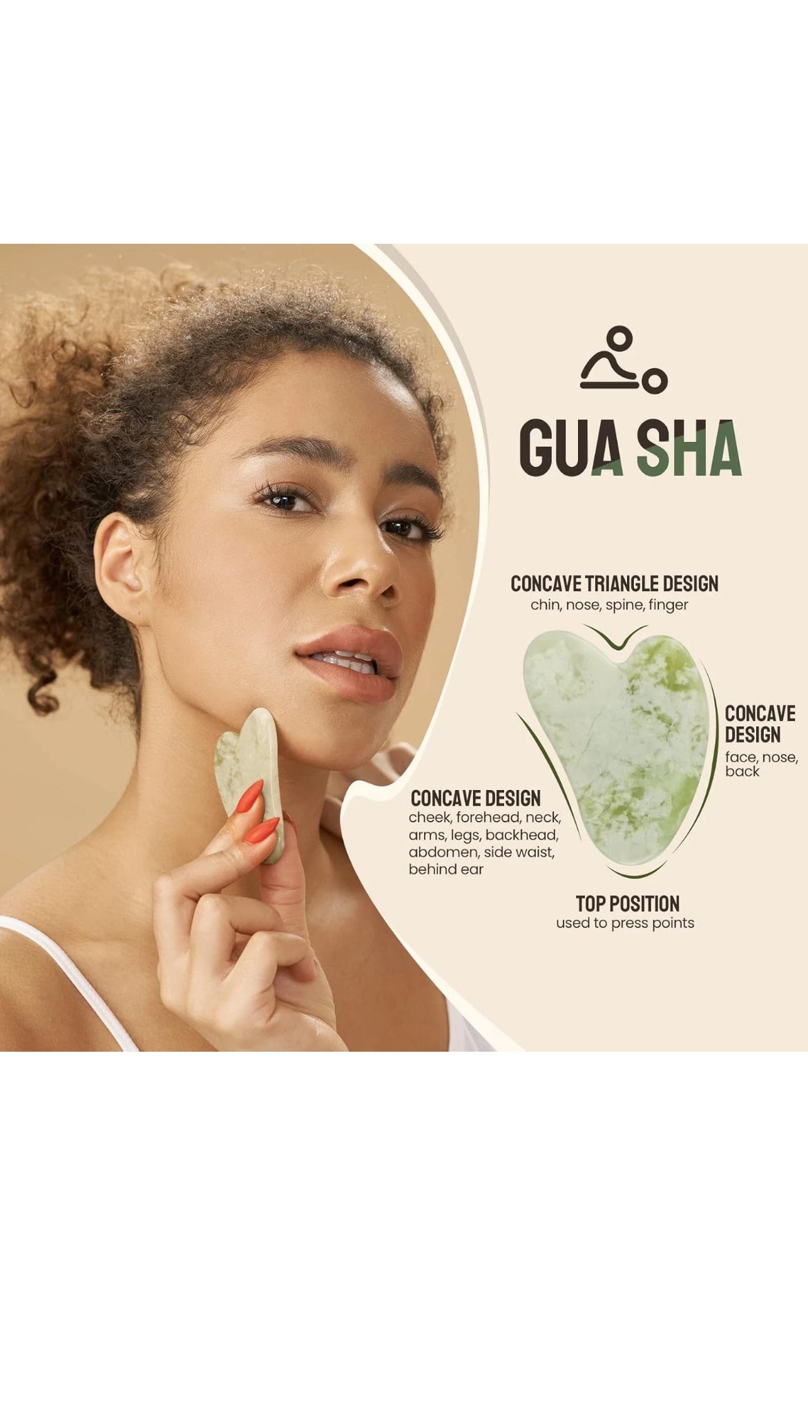 Jade Roller Set Rosenquarz Gua Sha Stein und Gesichtsroller Massageroller Grün
